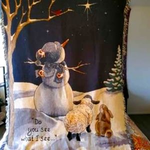 Large seasonal decorative blanket tapestry